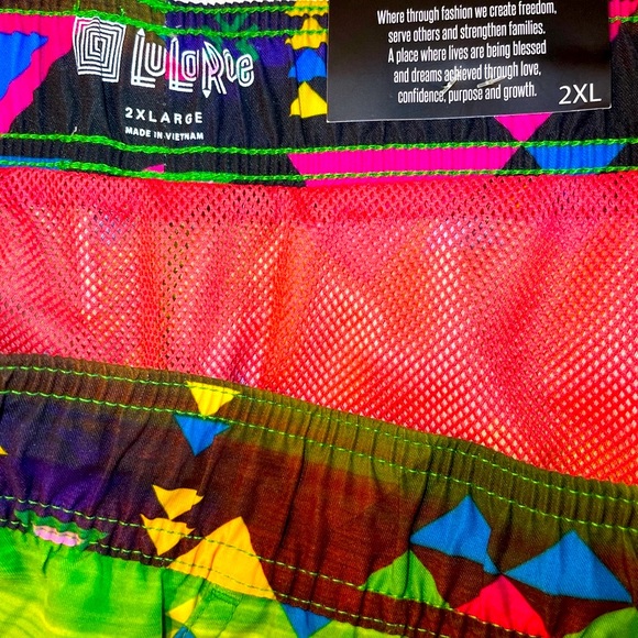 LulaRoe Swim Surf Trunks Rare Aztec Pattern Mens 2XL New Tags Fast Ship - Picture 8 of 8